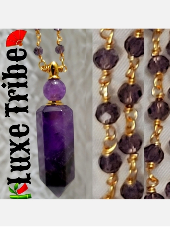 Aviva Stanoff Jewelry - 🎋Aviva Stanoff Gemstone Essential Oil Bottle Pendant Necklace
